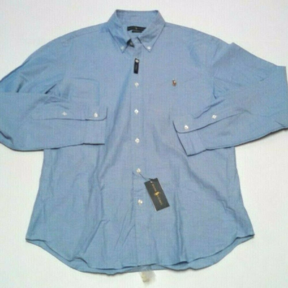 Ralph Lauren Slim Fit Stretch Oxford Shirt XL Blue